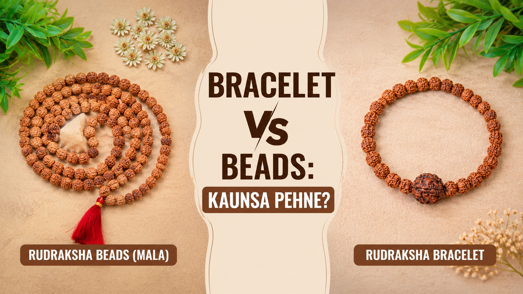 Rudraksha bracelet and beads comparison - which one to wear